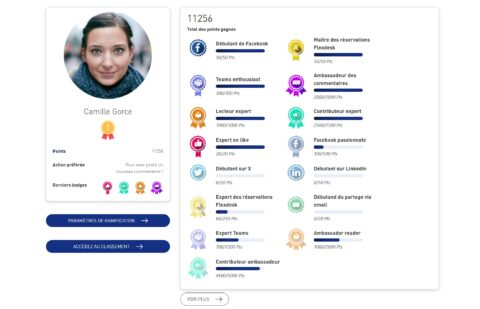 système de gamification badges powell intranet