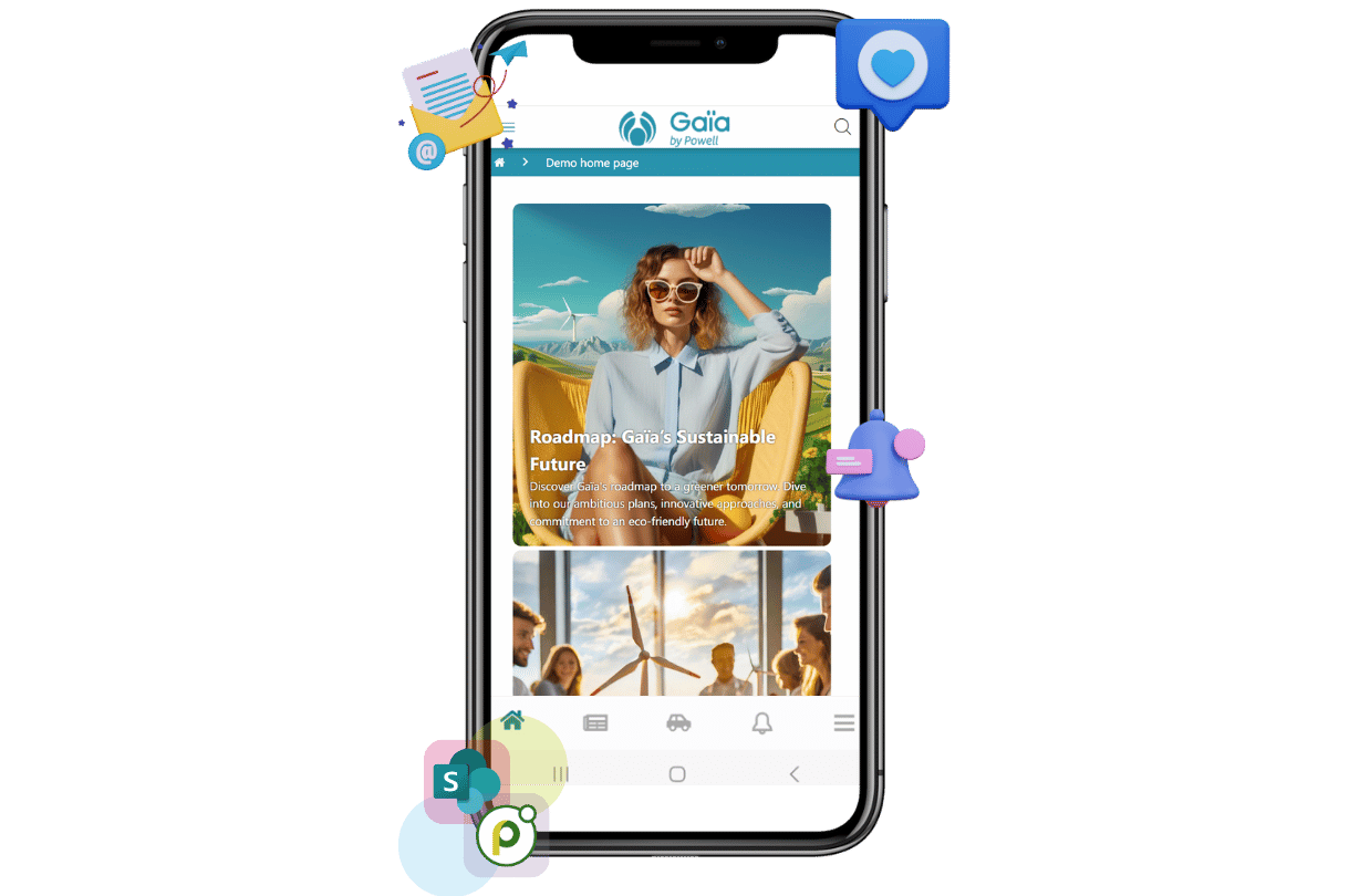Mobile accessibility intranet