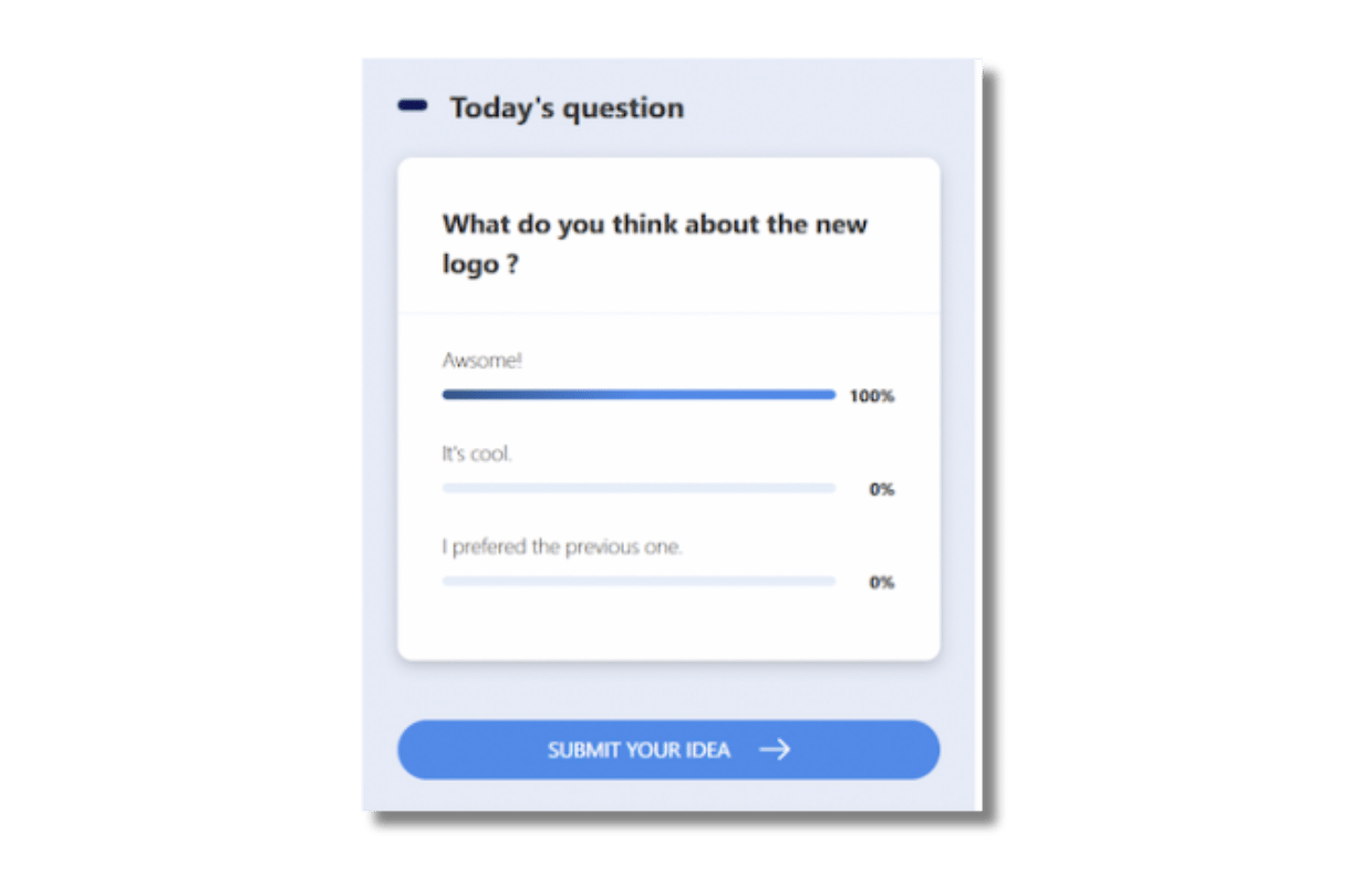 Polls & surveys internal comms intranet