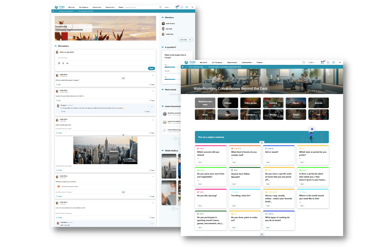 Discussion forums internal communications