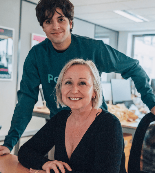 Powell employees in office happy