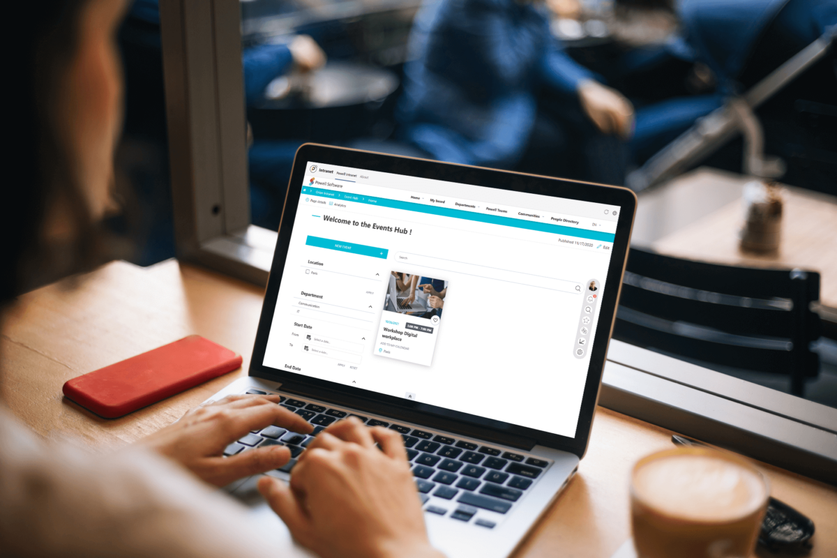 Corporate communications event hub