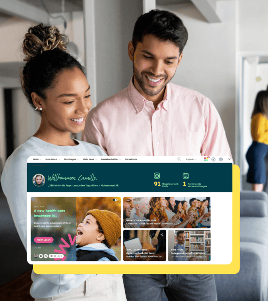 Willkommensseite Intranet