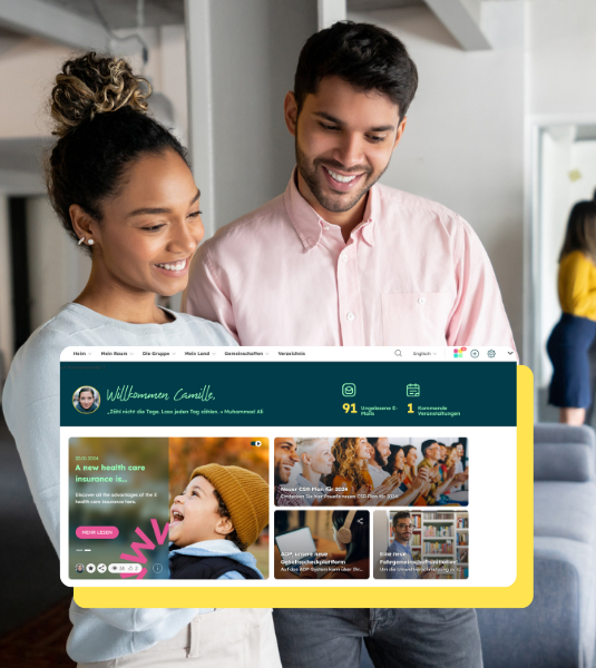 Willkommensseite Powell Intranet