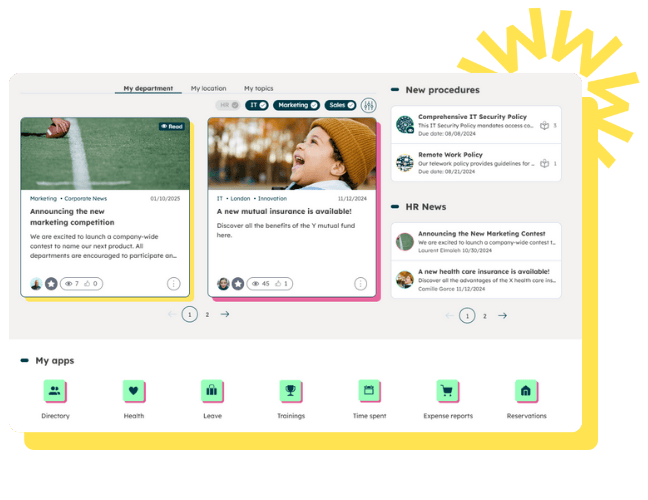 Powell Intranet interface