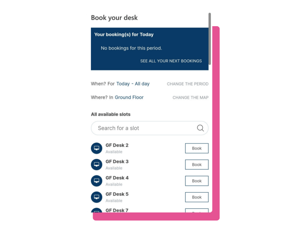 Primary health network intranet flex desk booking app