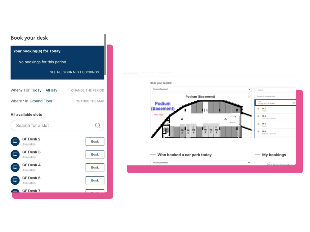 PHN Desk and parking spot booking
