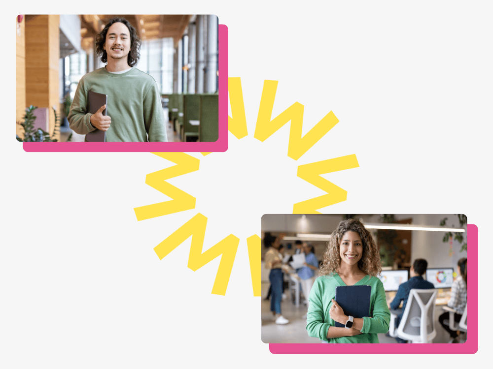 Workers in open space offices