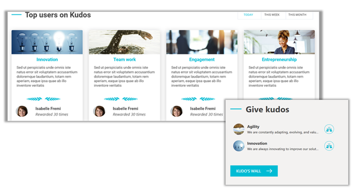 Kudos and employee appreciation